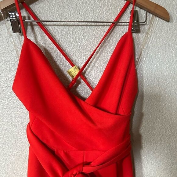 Charlotte Ruse Red/Orange String Pant Suit Size S - Picture 2 of 11